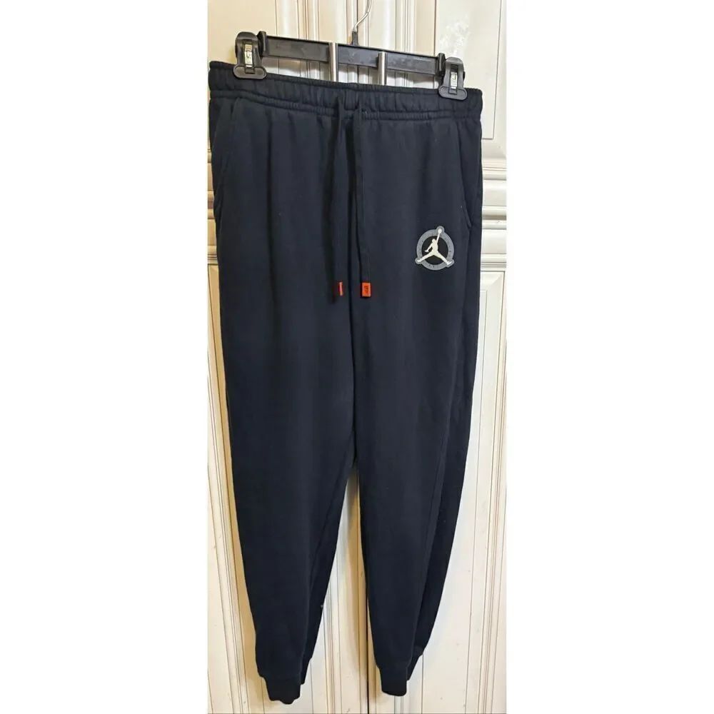Jordan Men's Flight MVP Drawstring Fleece Jogger Sweatpants Black Size Small